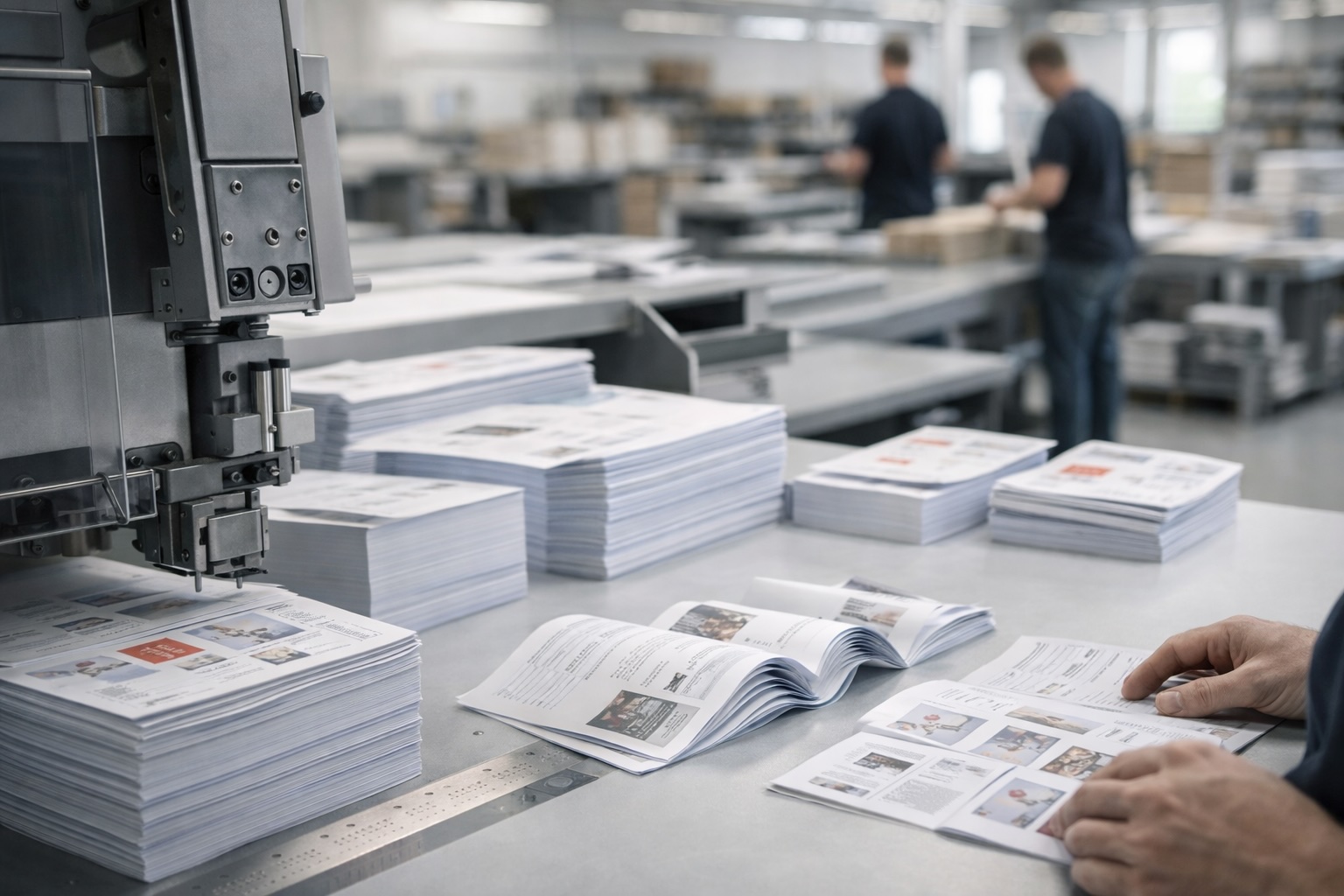 Falzen und Heften von Drucksachen